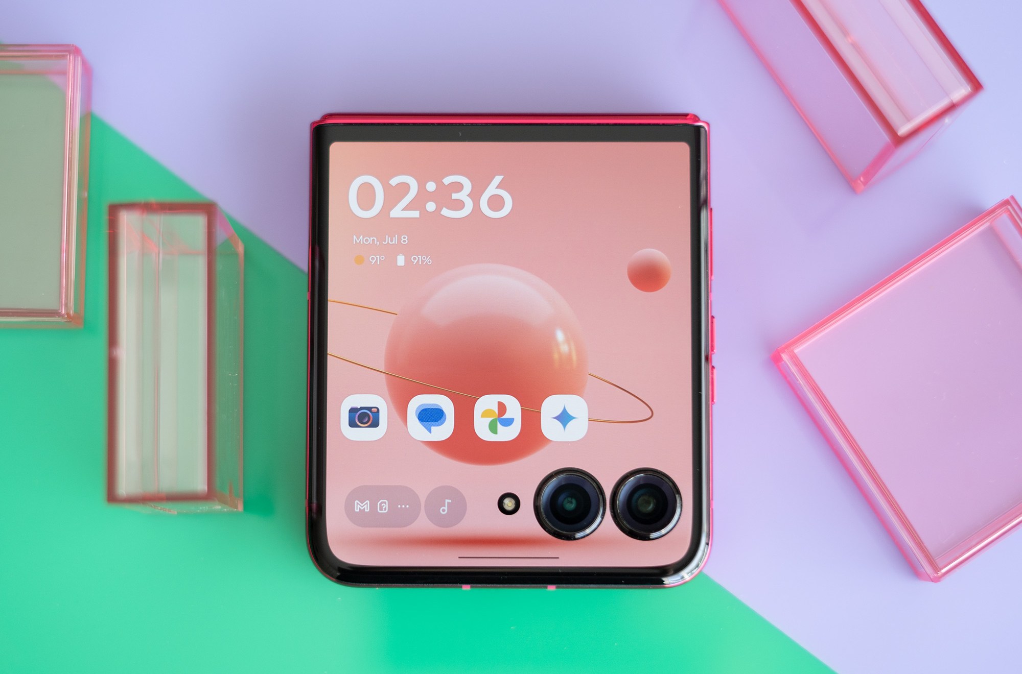 2024 Motorola Razr Plus in hot pink