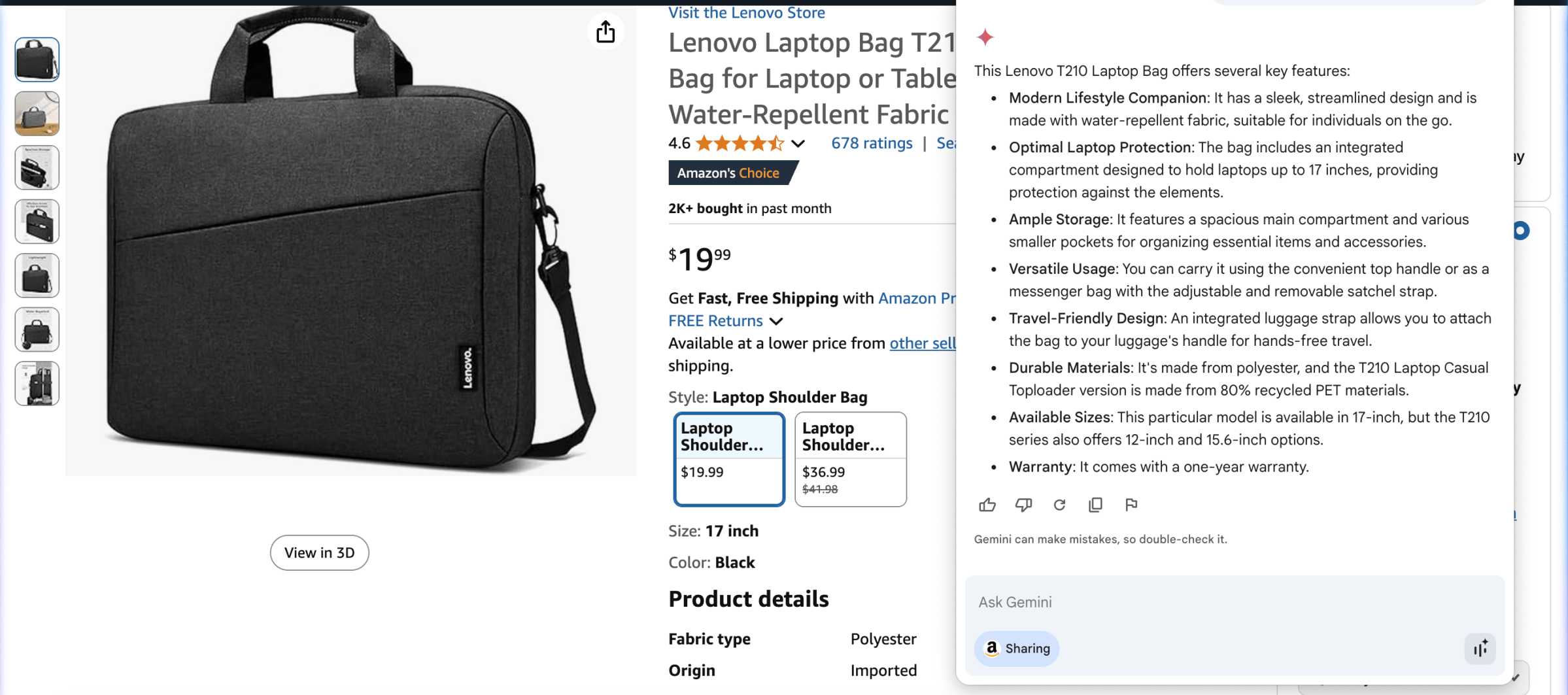 Gemini’s summaries can get a bit lengthy for such a small window.