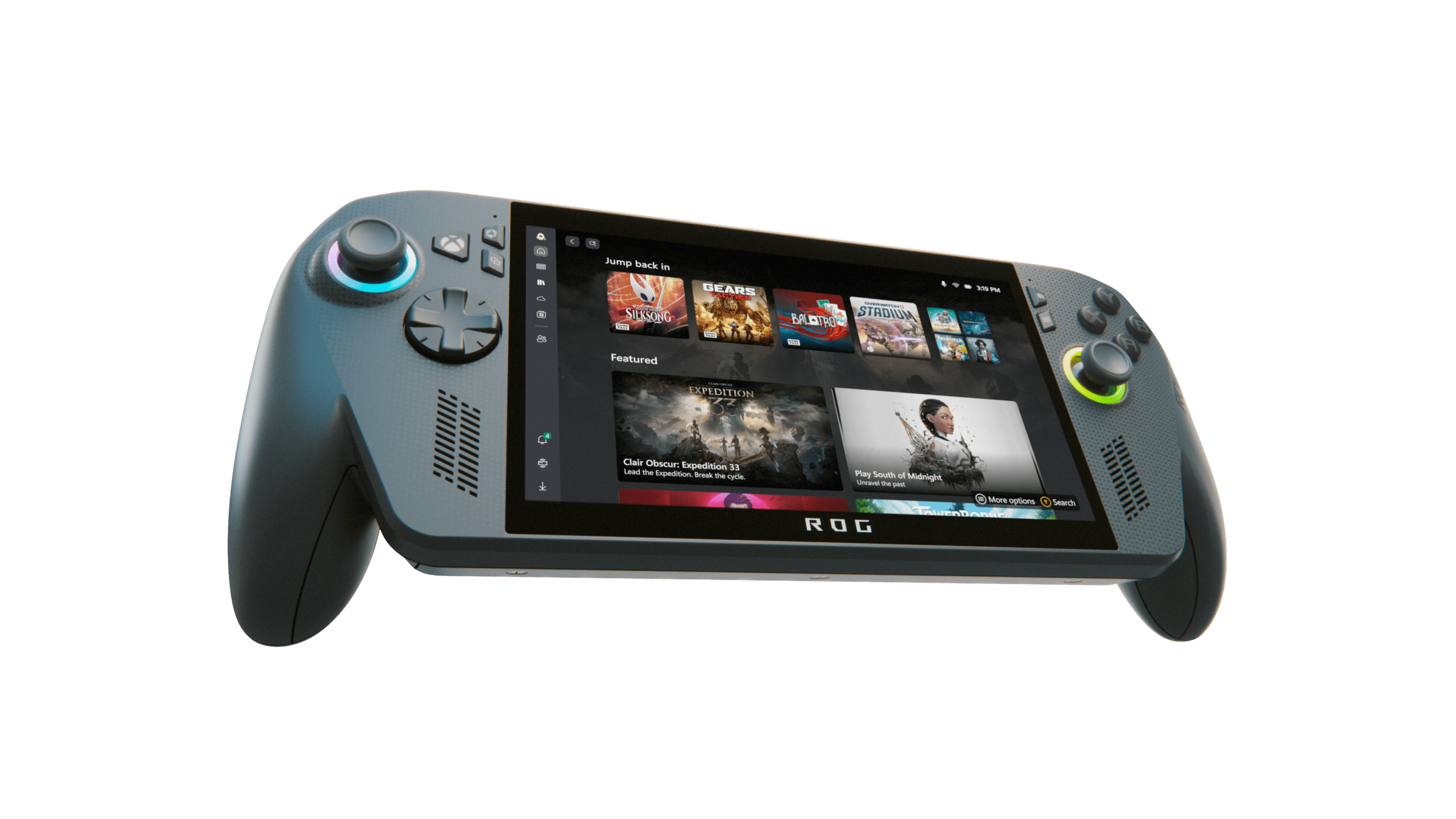 The full-screen Xbox experience on the Xbox Ally X.