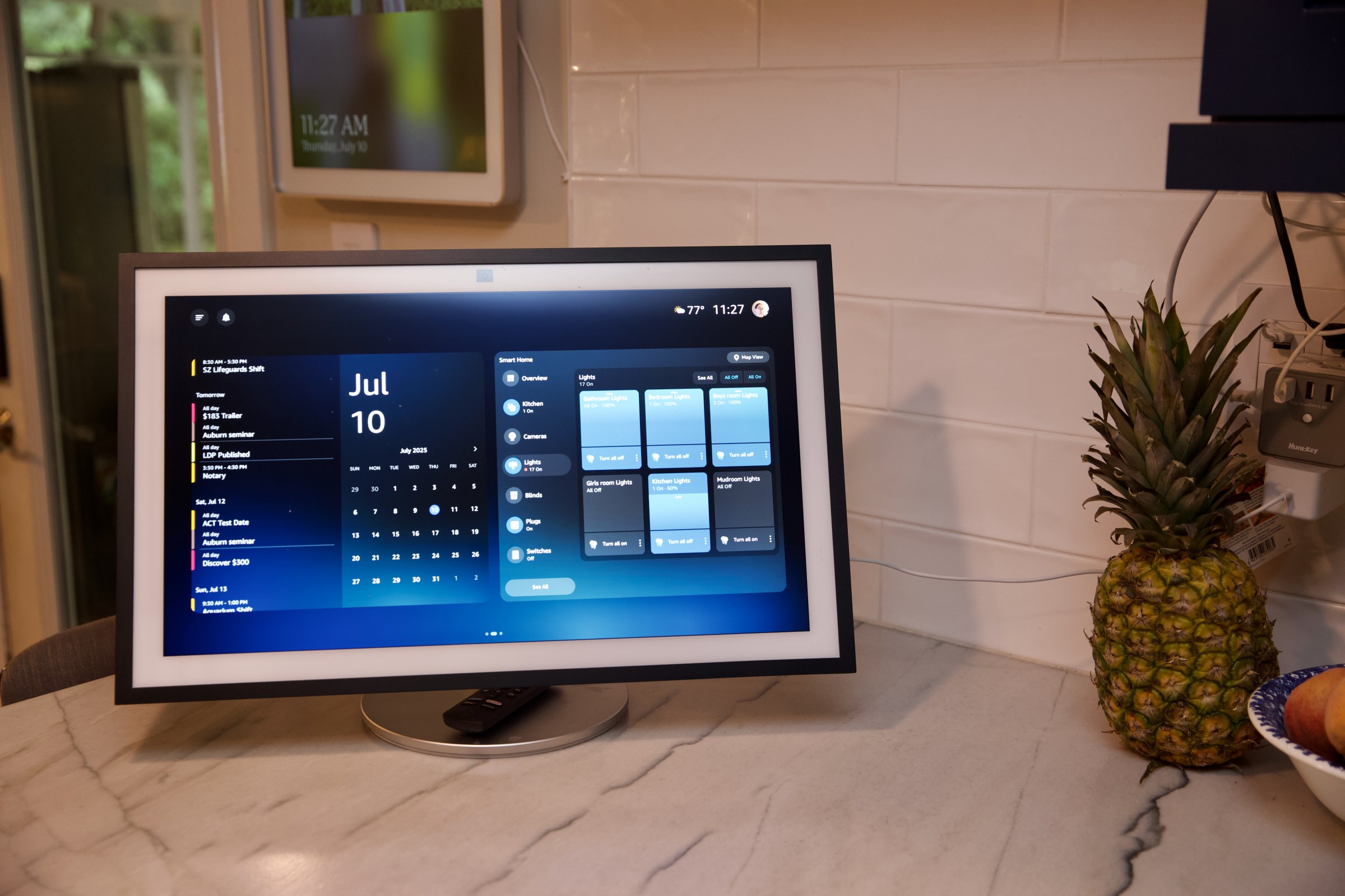 The new smart home widget and calendar widget.