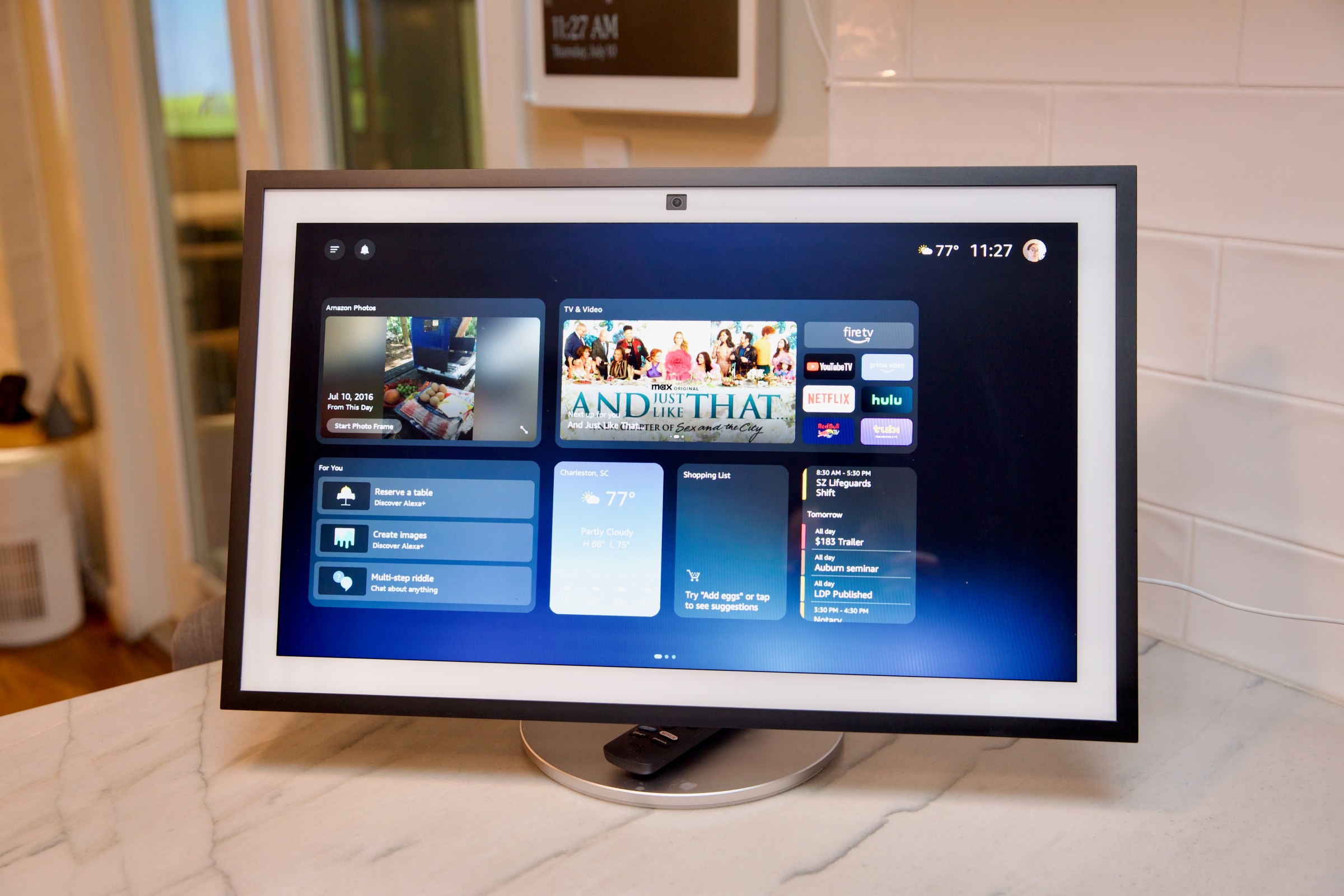 Echo smart displays get an updated UI when Alexa Plus is activated. Here it is on the Show 21.