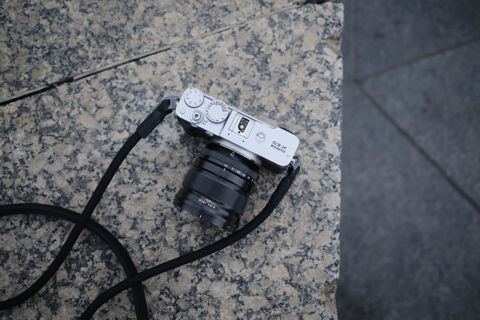 An overhead photo of the X-E5