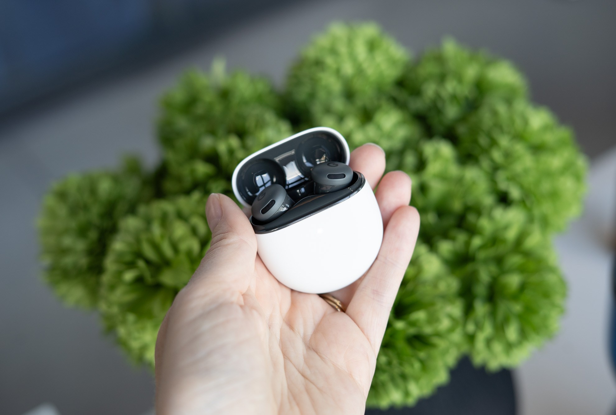 Google Pixel Buds 2A shown in case