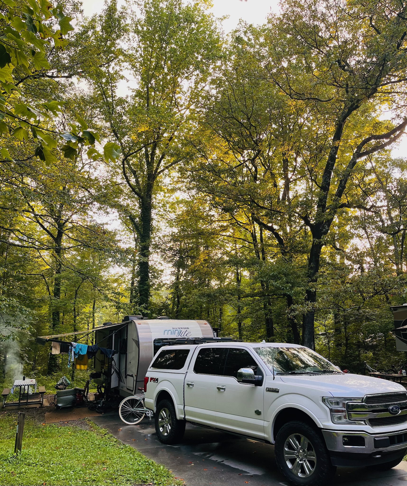 Our camping spot is in Cades Cove in the Great Smoky Mountains National Park. No hookups for electricity or water meant we needed to bring our own power.