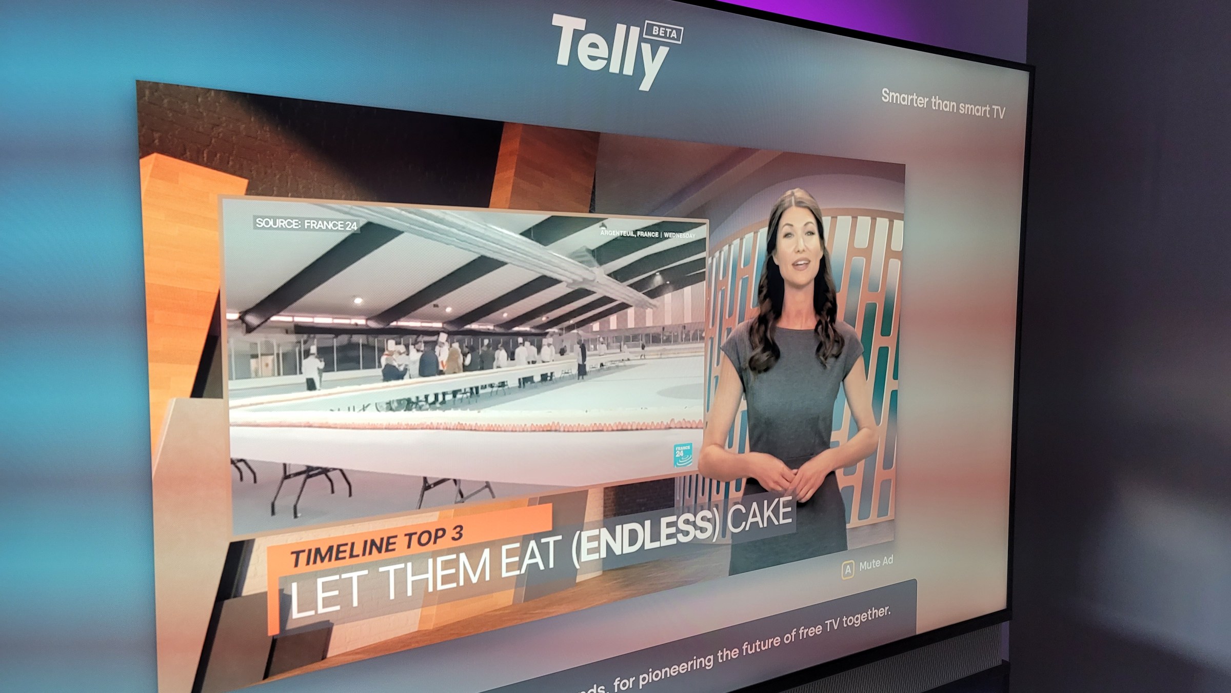 Allison Fiori’s AI avatar is the centerpiece of Telly’s homepage.