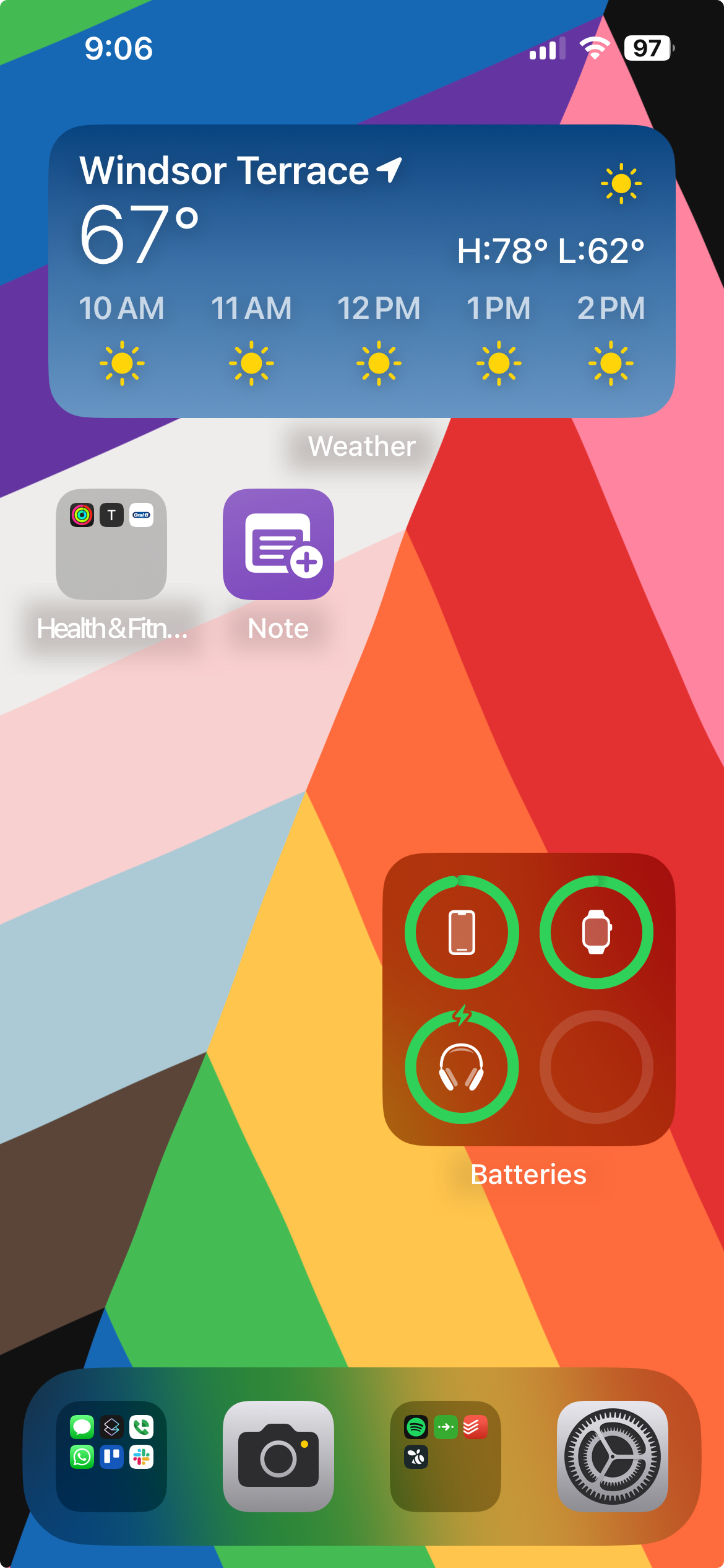 An iPhone homescreen.