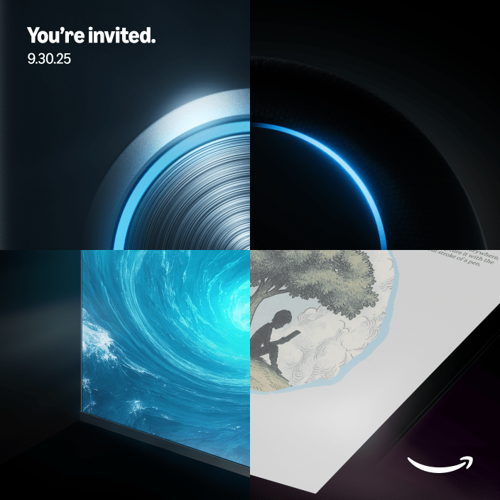 Amazon’s fall 2025 hardware event invite image.